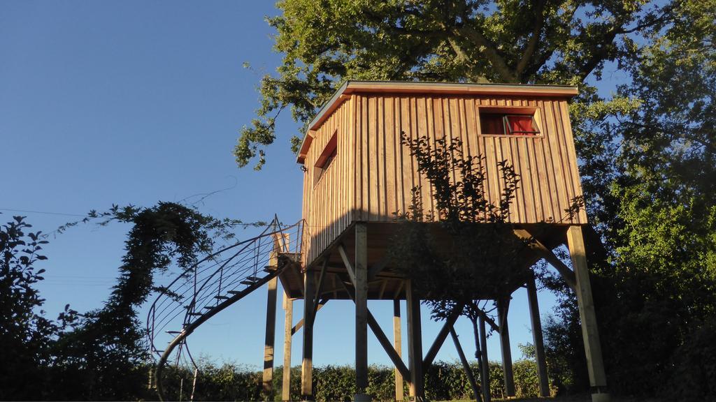 La Cabane Perchee Du Faucon Frechou-Frechet Eksteriør bilde